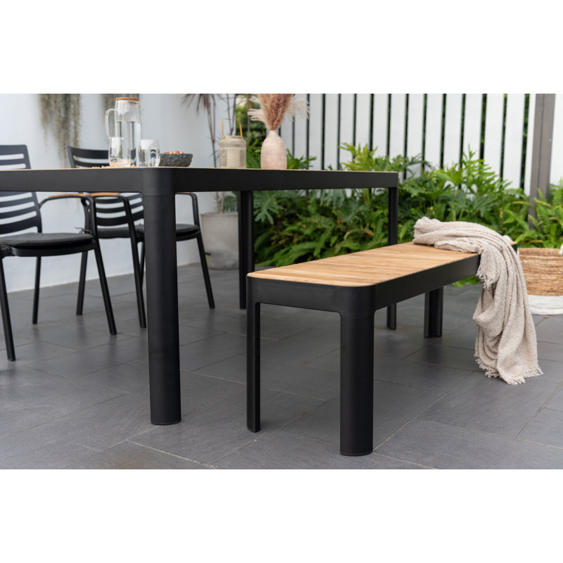 Latitude Run® Brix Outdoor Patio 100% FSC Teak Wood Bench - Seats